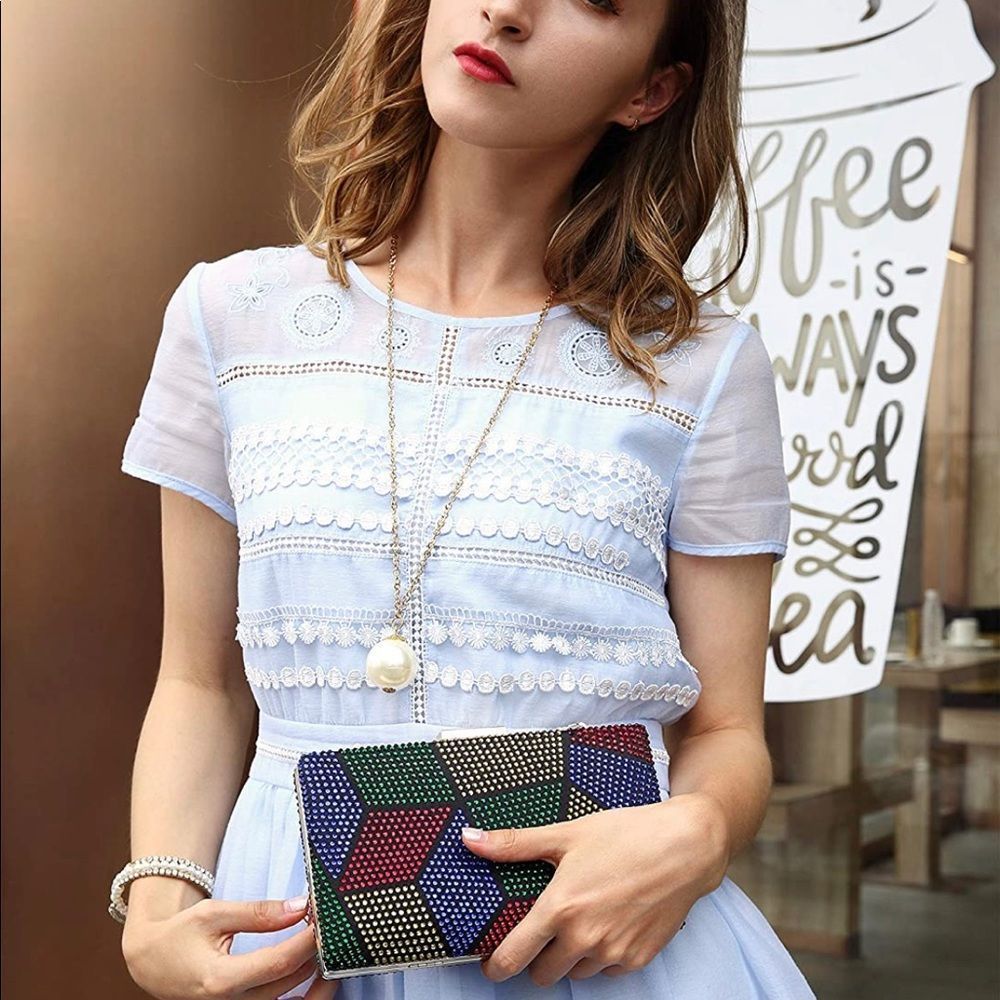 Crystal Sparkly Rhinestone Glitter Clutch Purse